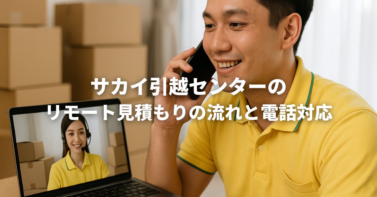 サカイ引越センターのリモート見積もりの流れと電話対応の実態｜料金